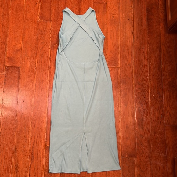 H&M Dresses Nwot Hm Blue Midi Dress Poshmark